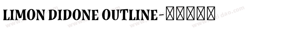 Limon Didone Outline字体转换